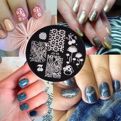 Nail Stamper + 10pcs Nail Stencils