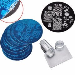 Nail Stamper + 10pcs Nail Stencils
